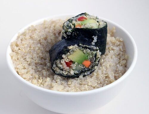 Sushi vegano con verduras